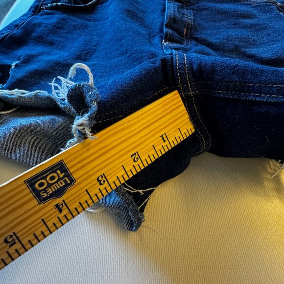 Old Navy Denim Shorts Womens Size 16 Sky-Hi A-Line Higher High-Rise Cut-Offs - Picture 7 of 9